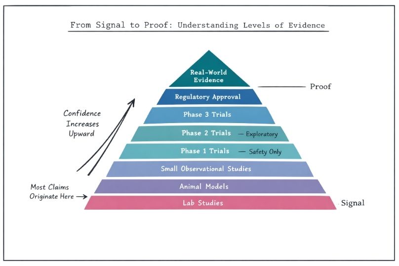 The Evidence Ladder From Signal to Proof