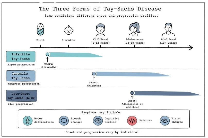 The three forms of tay sachs disease